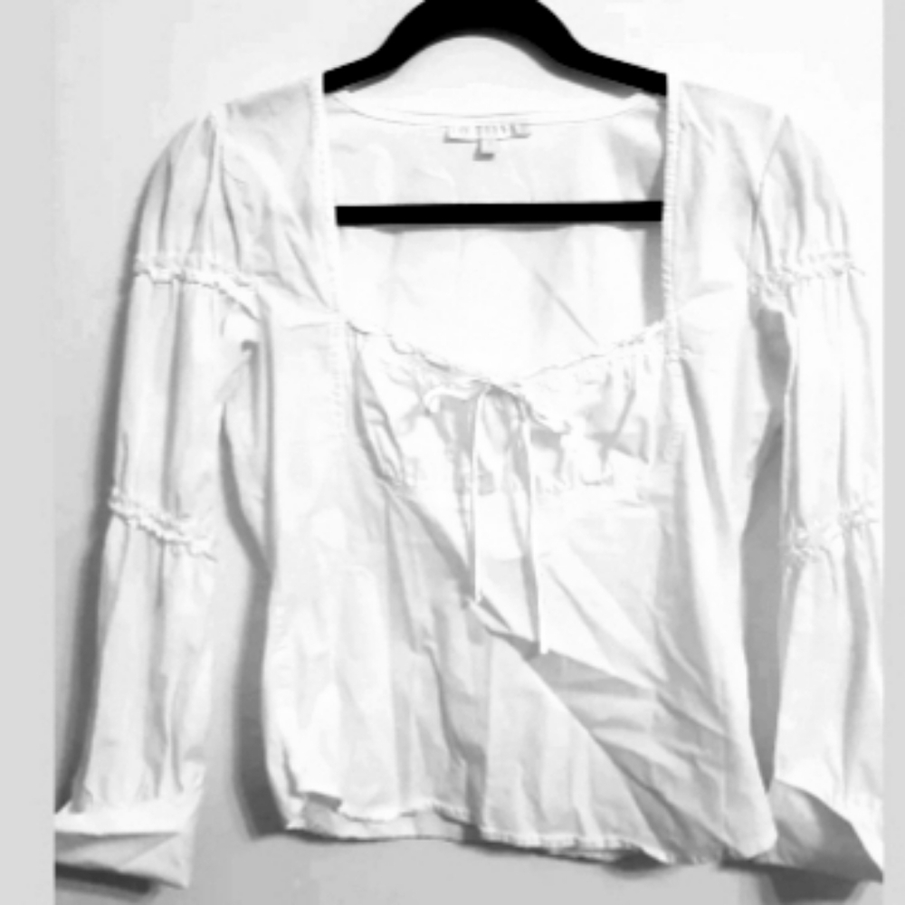 Design History White Peasant Blouse..S